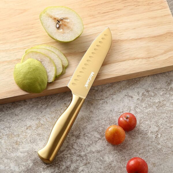 McCook® Knife Sets, Golden Titanium Stainless Steel Kitchen Knife - Image 3